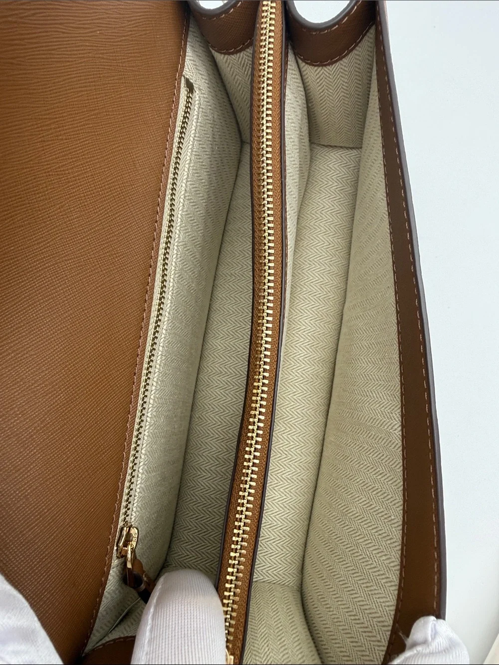 Tory Burch Leather Convertible Crossbody Shoulder Bag Moose